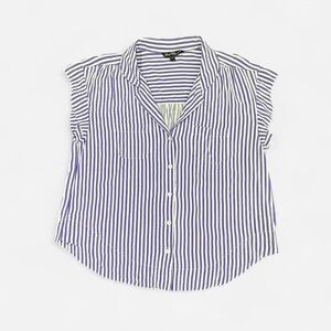 💜Velvet Heart Purple and White Striped Sleeveless Shirt💜